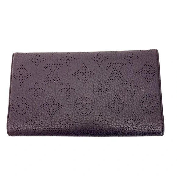 Louis Vuitton Mahina Amelia Leather Wallet In Purple Perforated